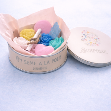  Boîte de conserve annonce surprise de grossesse – Édition fleurs "on sème" 