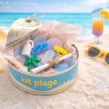 Boîte de conserve annonce surprise de grossesse - Edition plage